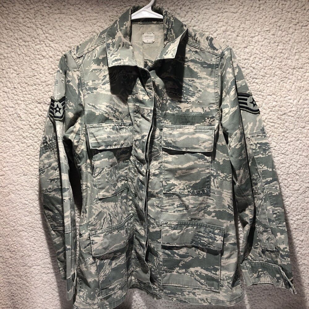 Air Force Utility Womens Size 6R Gray Camouflage Pattern Jacket Coat